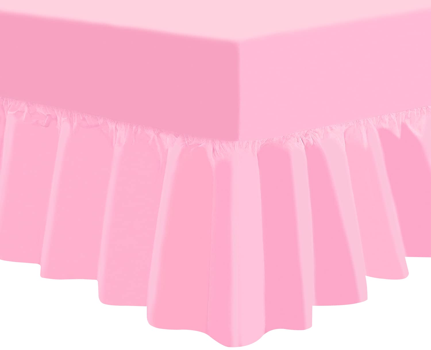 Arizone T180 Percale Standard Fitted Sheet in 14 Colours (Pink, Single)