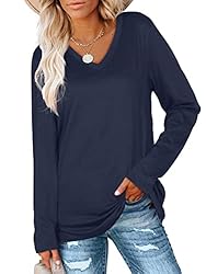 SAMPEEL Womens Basic Long Sleeve Sweatershirt for