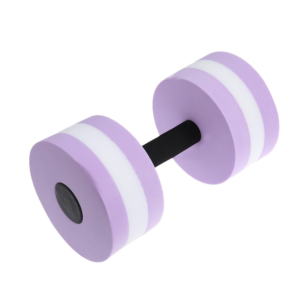 FAVOMOTO water dumbbell aqua weight aquatic exercise dumbell eva water barbell hand bar for water resistance aerobics (purple only 1pc)