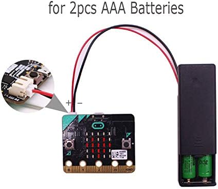 DIYmalls 3V 2 AAA Battery Holder Pack Case Cover Storage Box with on/off Switch PH2.0 Male Connector Cable 14cm for Arduino Microbit (Pack of 5) - Image 3