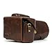 MegaGear Ever Ready Brown Leather Camera Case for EOS Rebel T6, T5i 18-55 IS 18-135 IS / Canon T4i 18-55 18-135 IS