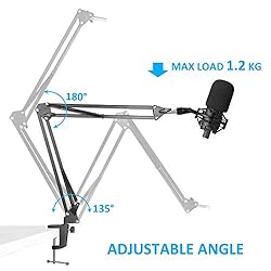 Audio-Technica AT2020 Mic Boom Arm with Foam