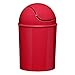 Umbra 1.25 Gallon Mini Waste Can with Removable Swing-Top Lid - Small Garbage Bin for Kitchen, Bathroom, Bedroom, Office - Compact Trash Can Fit Under Tables & Counters - Red