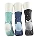 FloraKoh Women Cotton Crew Casual Socks 3 Pair Pack