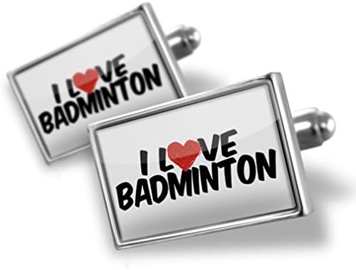 Cufflinks I Love Badminton - Neonblond