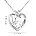 UEUC I LOVE YOU Mom Love Heart Necklace,925 Sterling Silver Rhinestone Necklace for Mom,Best Mom Necklace Gift for Mother