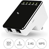 Lighten Wireless-N Mini Wi-Fi Router Range Extender 300Mbps 5 Modes AP Router Portable Wi-Fi Booster Wall-plug Ethernet Port