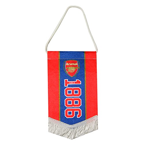 Arsenal FC Official Soccer Crest Design Established Mini Pennant (One Size) (Red)