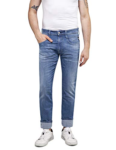 Replay Anbass - Jeans Uomo, Blu (Medium Blue 654), 32 W / 34 L | Prezzo.it