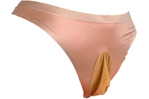 Mona's Choice Stretchy Mens Ice Silk Bikini Briefs with Pouch or Sheath/Mens Panties