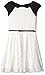 Speechless Girls' Chevron Print Lace Slv Less Scoop Neck Dress
