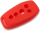 Red Silicon Key Fob Keyless Entry Remote Skin Cover Protector Fits: Ford Mustang w/remote Start 2015