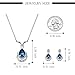 Yonteia Jewelry Set Blue Waterdrop Pendant Necklace and Earrings Gifts For Women
