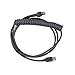 Partshe LS2208 USB Cable, USB Cable for Motorola Symbol LS2208AP LS1203 LS4208 LS4278, 9FT Coiled USB Type A to RJ48 Spiral Extension Cable CBA-U12-C09ZAR