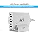Key Power 60 Watt 12A 6-Port USB Wall Charger Charging Station for iPhone / iPad Air / Samsung / Tablets and more