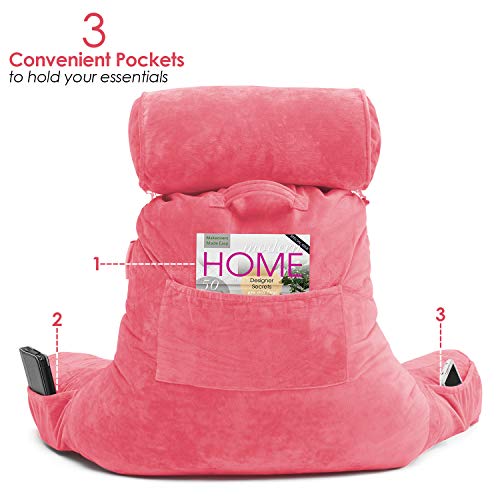 nestl Reading Pillow, Includes 1 Extra Large Bed Rest Pillow with Arms