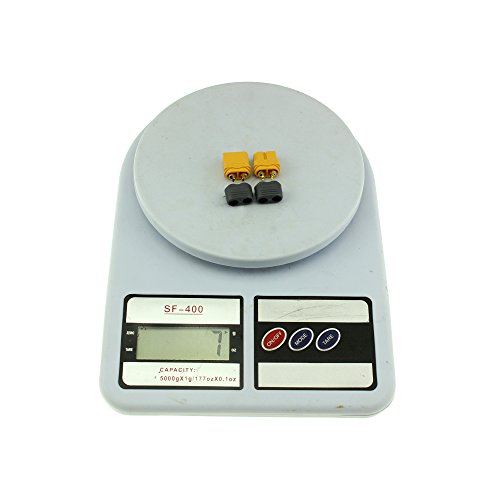 Amass 10 Pair XT60H Bullet Connector Plug Upgrated of XT60 Sheath Female & Male Gold Plated for RC Parts