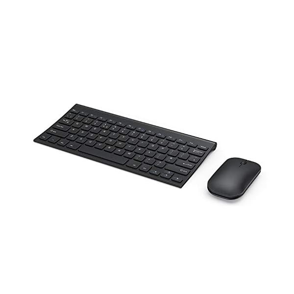 seenda Wireless Keyboard and Mouse, Ultra Compact Rechargeable Small Keyboard and Mouse Combo with USB Receiver Low…