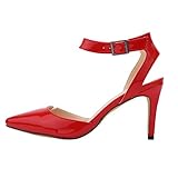 Zbeibei Women's Closed Toe Ankle Straps High Heels Sandals
