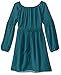 Amy Byer Girls' Big Solid Chiffon Long Sleeve Peasant Dress