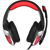 TUSFTAY 3.5mm Gaming Headset Wired Stereo Surround Mic Headphones for Laptop Computer PS3 PS4 Xbox ONE 360 PC (Red)