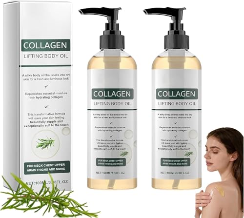 Collagen Lifting Body Oil, 2026 Collagen Oil, Collagen Oil for Firming Skin, Lightweight Moisturizing Oil for Face and Body, Improves Elasticity (2PCS)