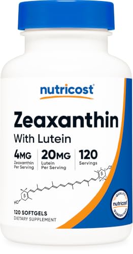 Nutricost Zeaxanthin with Lutein (20mg) 120 Softgels | Potent, GMO-Free, Gluten Free