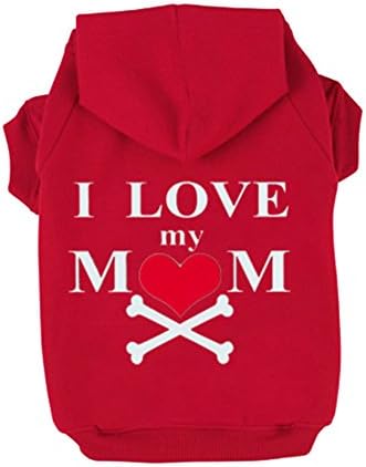Warm Hoodie Cotton Clothes for Pet Dog Cat Puppy, Pet Dog Coat Soft Sweater Costumes Apparel by AsyPets-Color: Red, Size: XXL