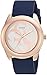 GUESS Comfortable Rose Gold-Tone + Blue Stain Resistant Silicone Logo Watch. Color: Blue (Model: U0911L6)
