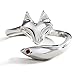 JEWME 925 Sterling Silver Women Fox Tail Rings Fine Jewelry Open Zirconia