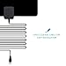 Masione HDTV Antenna Amplified Super Thin Indoor Using - with Detachable Amplifier Signal Booster UHF VHF High Gain and 10ft Excellent Performance Coaxial Cable - 60 Miles Range Digital Antenna