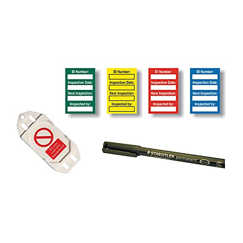 Harness Inspection Tagging Kit 40 x Mixed Coloured Inserts 20 x Holders 1 x Pen