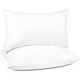 puredown® Lumbar Pillow Inserts 12 x 20 (Pack of 2, White), Filled with Feather and Down, Decorative Pillows for Couch, Home Decor