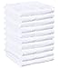 Weaved Collection White Hand Towels, Basic Cotton 12 Pack, 16