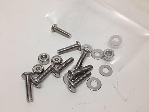 8 PC SET STAINLESS STEEL NUTS SCREWS WASHERS FOR KAYAKS CANOES HARDWARE