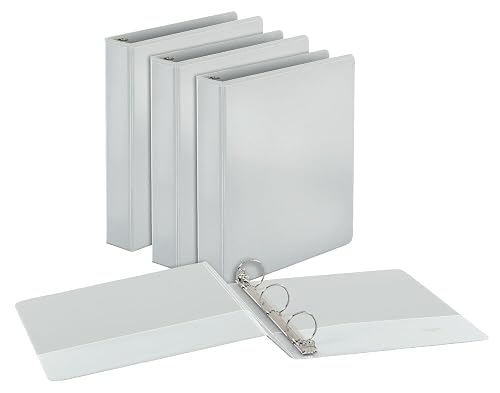 Cardinal Economy 3-Ring Binders, 1.5", Round Rings, Holds 350 Sheets White Carton Of 12 90631 Economy 3 Ring Binder 2 Inch Presentation View White 4 Pack Of Binders 79520
