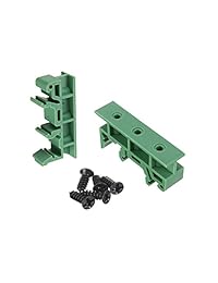 sysly 5 Juegos Tablero de circuito PCB Adaptador de montaje en riel DIN Soporte De Montaje Holder Carrier Clips, para 35 mm, 15 mm, DIN Rail (Verde)