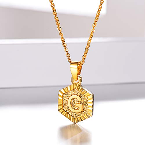 U7-Women-Girls-Tiny-Hexagon-Initial-Necklace-Platinum18K-Gold-Plated-Name-Alphabet-Jewelry-Dainty-Letter-Pendant-Embossed-Grain-Monogram-Necklace-A-to-ZOffer-Custom-Engrave-Back-Side