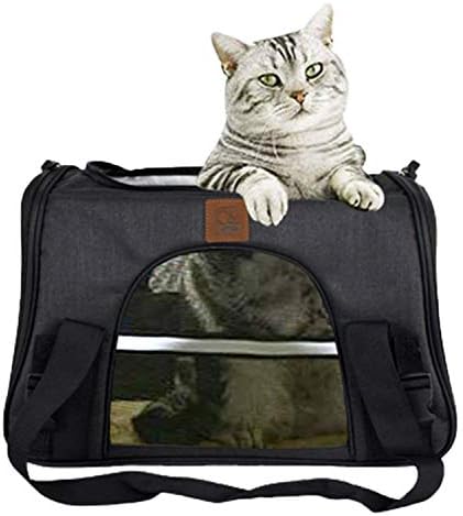 Purrpy Airline Approved Pet Carrier, Soft Sided Collapsible Pet Travel Carrier for Medium Cats and Small Dogs,Portable Pet Travel Carrier