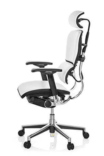 hjh-OFFICE-652231-Sedia-da-ScrivaniaSedia-Presidenziale-ERGOHUMAN-Pelle-Bianco
