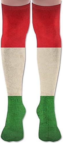 Hungary Flag Vintage Distressed Design High Knee Funky Socks Casual Skate Mismatched Pop