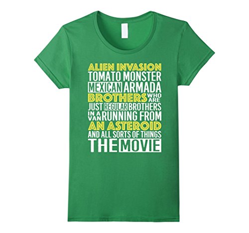 Womens Alien Invasion Tees & Hoodies Tshirt Large Grass