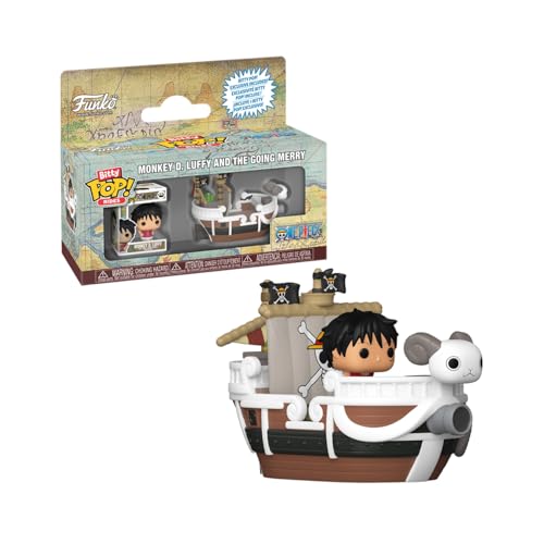 Candide, Boneco, Bitty POP! Rides Monkey D. Luffy e Going Merry, One Piece - 2,3 e 3,3 cm
