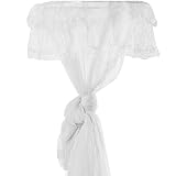 GYBest Round Lace Curtain Dome Bed Canopy Netting Princess Mosquito Net (White)