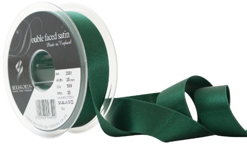 Berisfords 3501 Nastro di Raso Double Face, Poliestere, Foresta, 25 mm, 20 unità