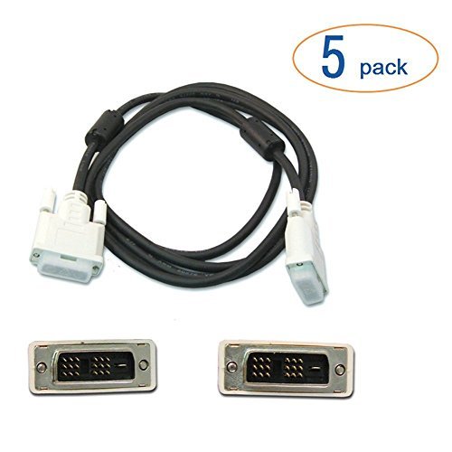 DVI to DVI LCD Monitor Cable 6 Foot - 5 Pack DVI to DVI LCD Monitor Cable 6 Foot - 5 Pack