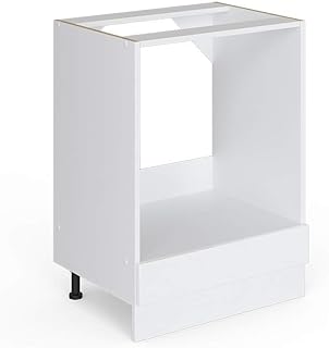 Vicco Küchenschrank Hängeschrank Unterschrank Küchenschränke Küchenunterschrank Arbeitsplatte, Möbel verfügbar in anthrazit und weiß (weiß ohne Arbeitsplatte, Herdumbauschrank 60 cm)