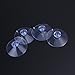 Double Sided Suction Cups:OUNONA 50 Pieces Clear Suction Cups PVC Plastic Suction Cup without Hooks (45mm)
