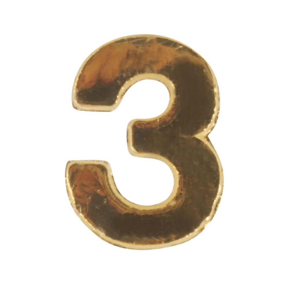 Rayher 3124606 Wax Numbers 9 mm Pack of 2 3 Gold