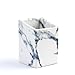 Tenmon PU Material Marble Design Makeup Brush Holder for Concealer Brush Eye Shadow Brush Angled Liner Brush Eyeliner Brush Blending Brush